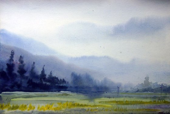 Beauty of Mystery Himalaya - Watercolor on Paper