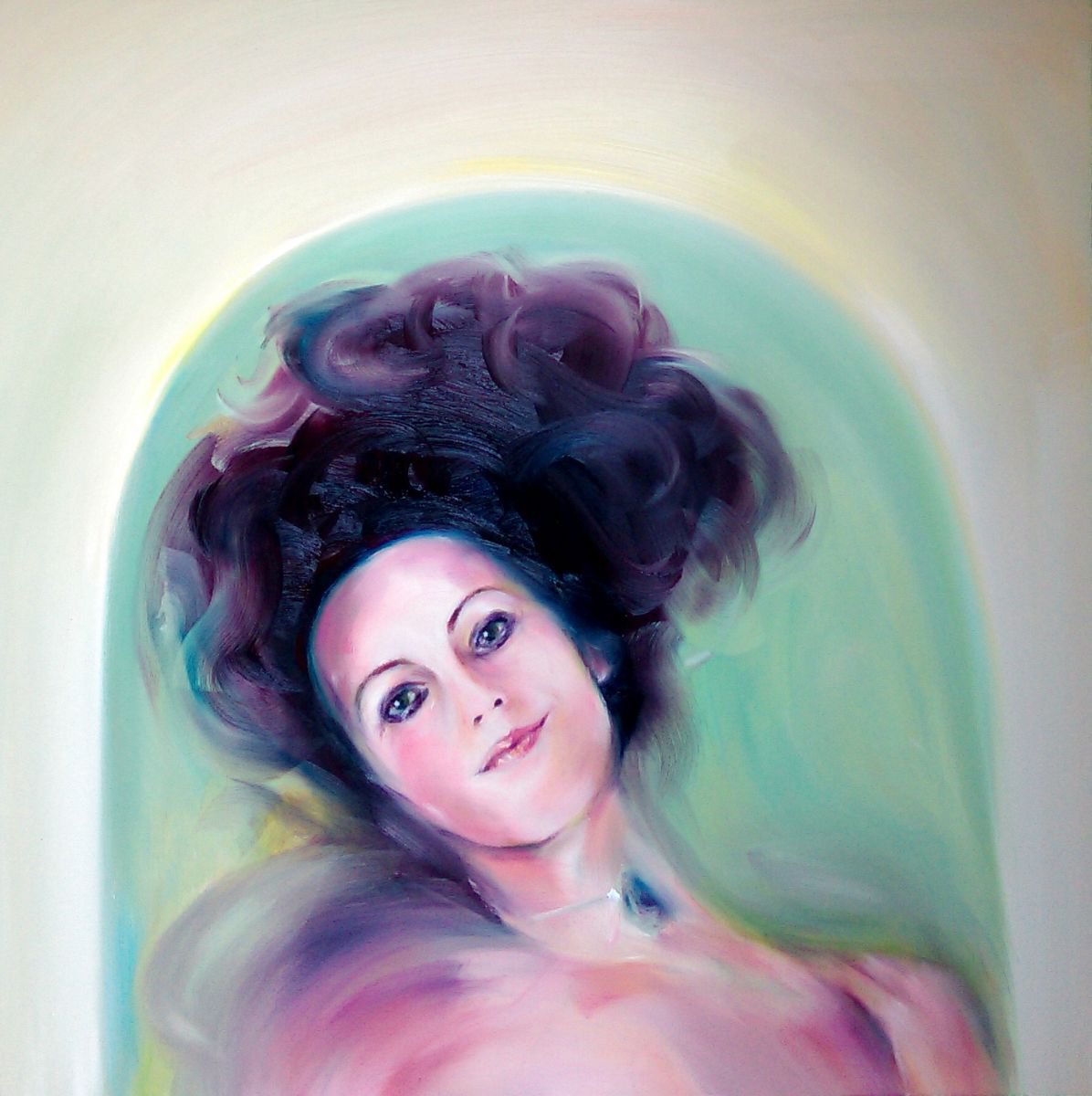 Expressive Oil Painting , Rita By Nick Pike, 36 X 36, Artwork For Sale On Artfinder