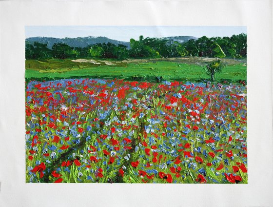 Poppies field III /  ORIGINAL PAINTING