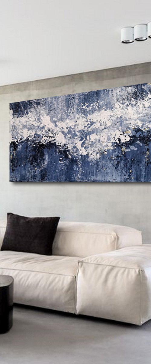 190x90cm. / Abstract Painting / Abstract 2135 by Alex Senchenko