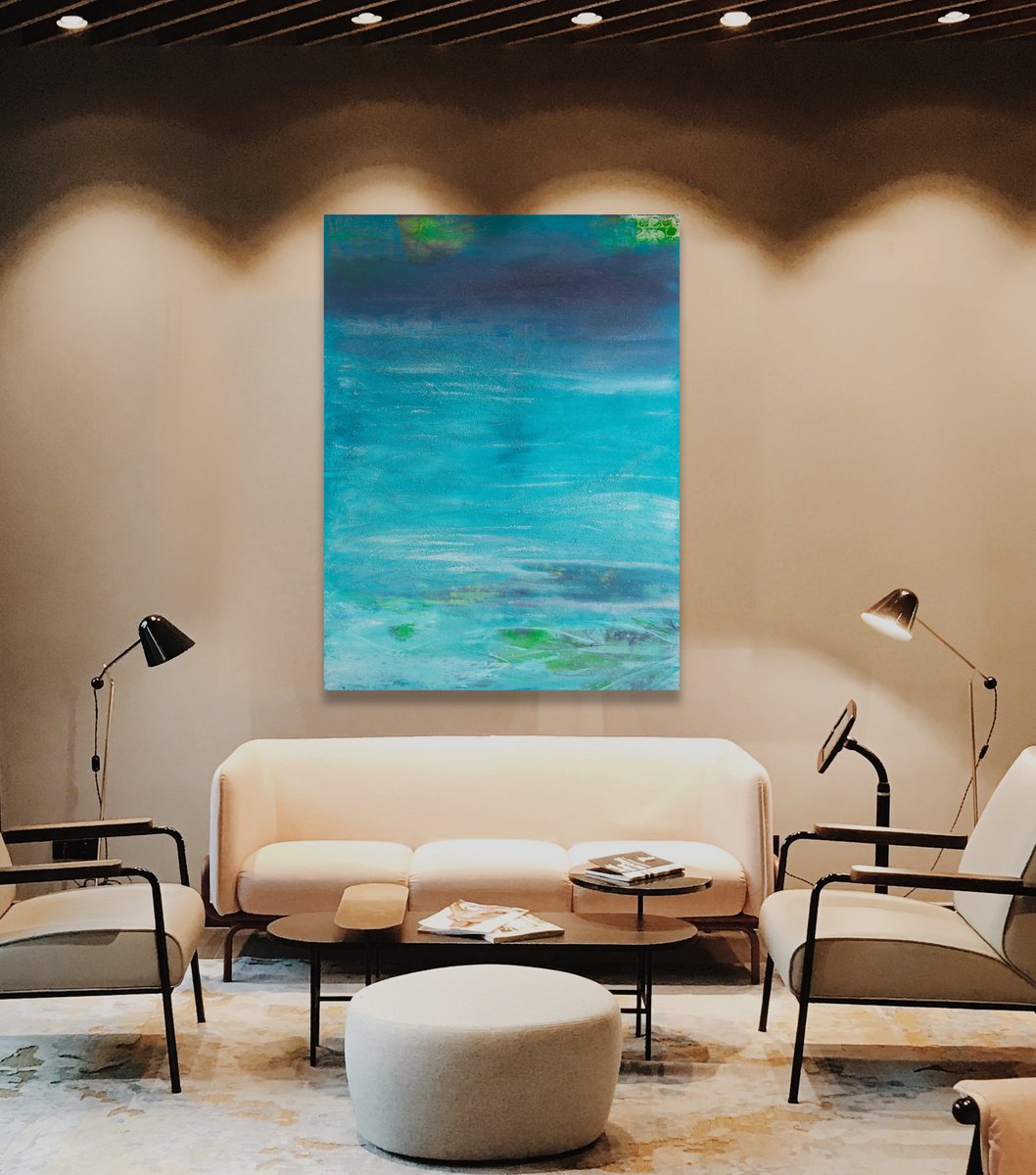 Adagio Ocean - 100x160x4cm by Cornelia Petrea - Abstract Art