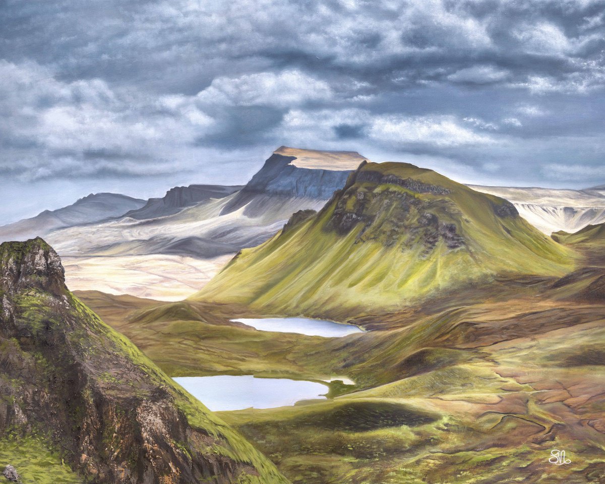 Photorealistic Oil Painting , Scottish Highlands By Simona Nedeva, 30 X 24, Artwork For Sale On Artfinder
