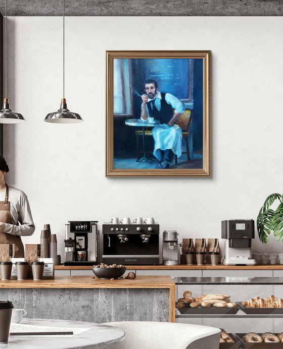 Waiter's Quiet Moment