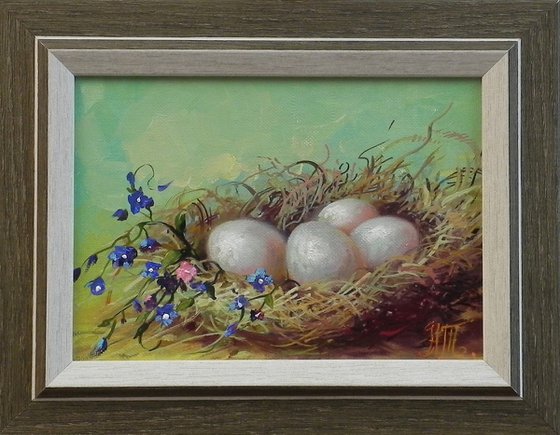 "New Life" Original art still life Framed