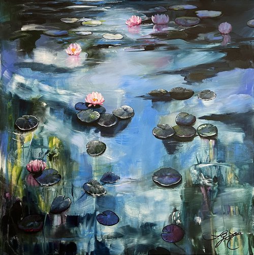 My Love For Water Lilies 4 by Sandra Gebhardt-Hoepfner
