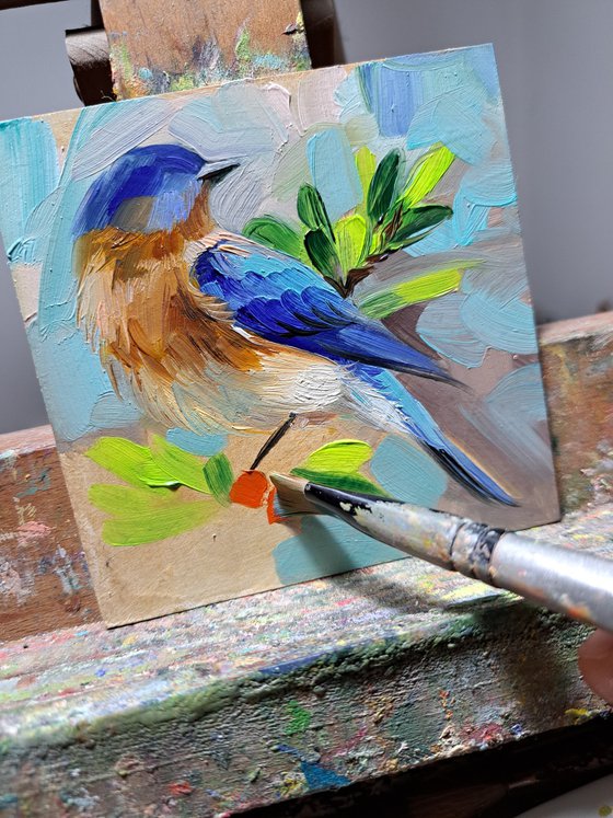 Estern Bluebird painting