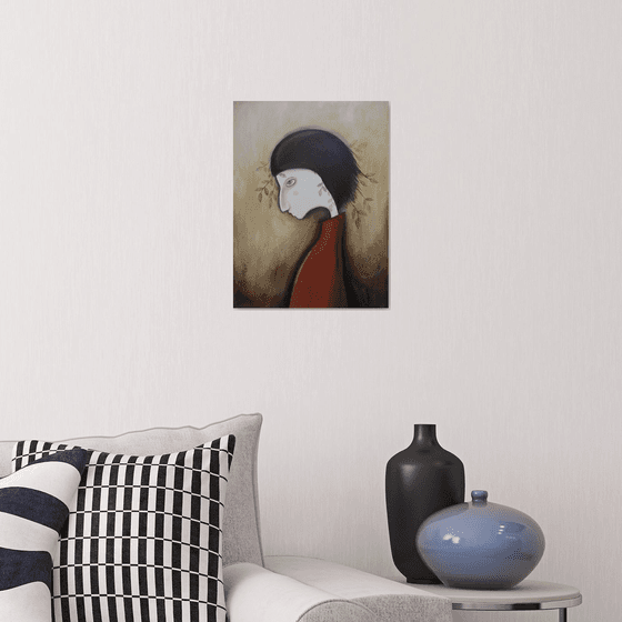 The girl in profile