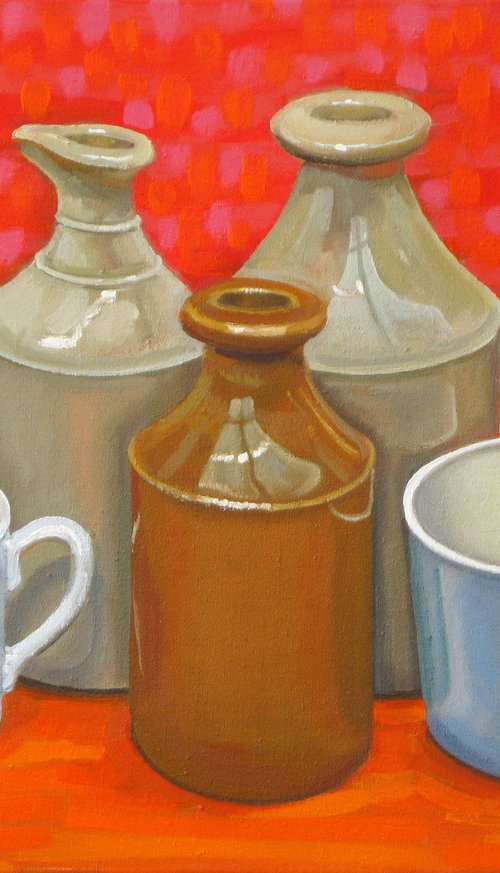 Still Life with Ceramic Jars by Richard Gibson