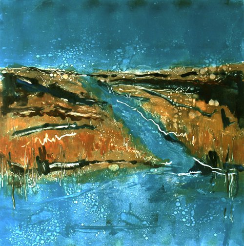 A Channel Between the Reedbeds by Peg Morris