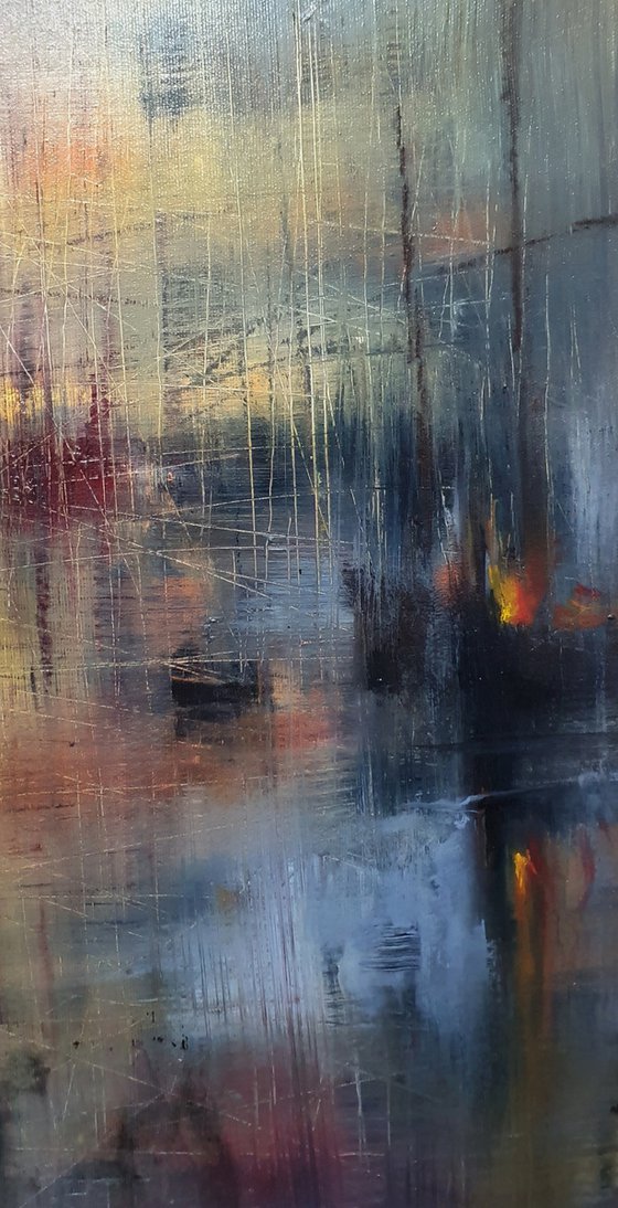 "Harbor of destroyed dreams - The sound of Ashes" W 120 x H 60 cm