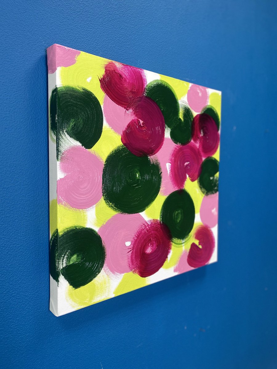Abstract peonies painting 50 ? 50 cm by Sasha Robinson