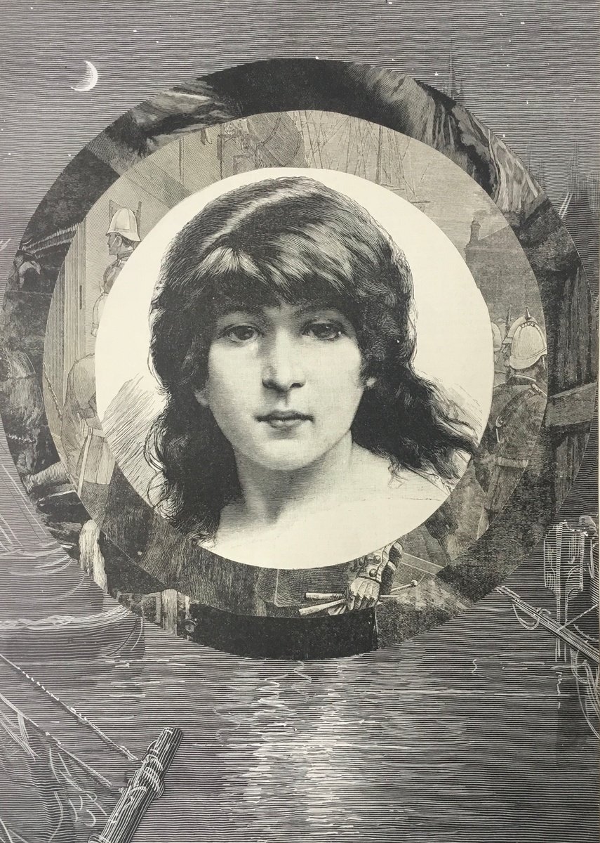 Surrealistic Portrait Collage By Tudor Evans, 8 X 11", Spiral 6, Original Artwork