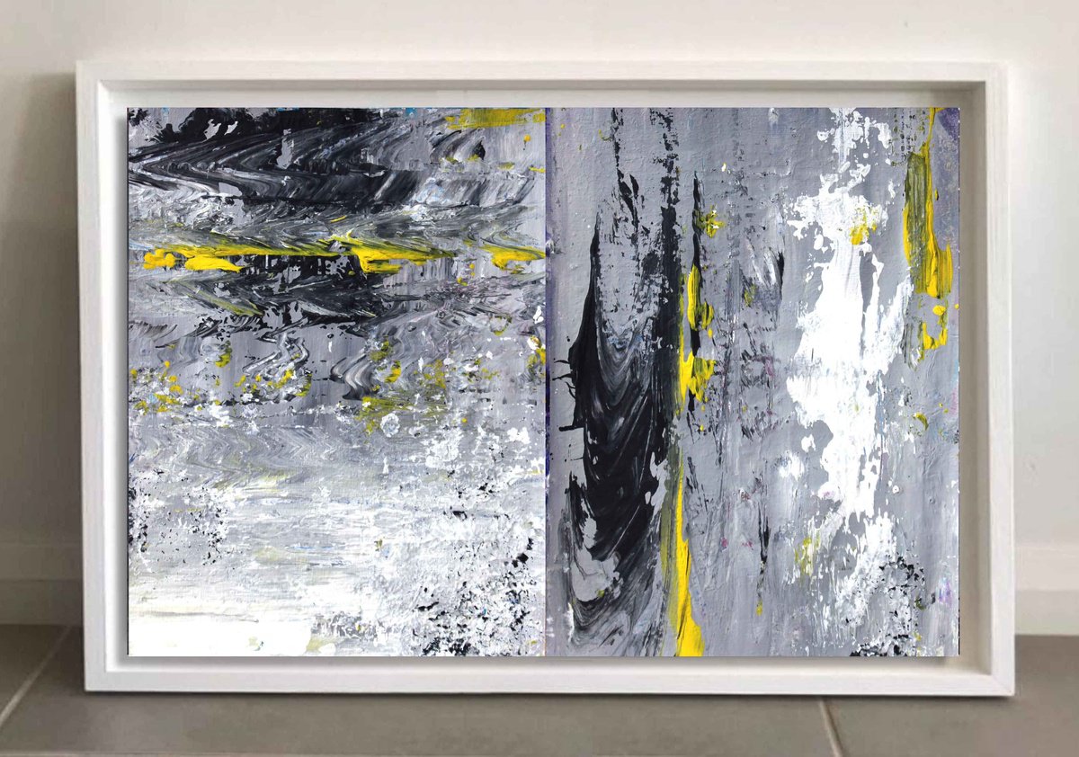 Abstract Acrylic Painting By Mir-Jan, 24 X 16", Abstract 98, Original Artwork