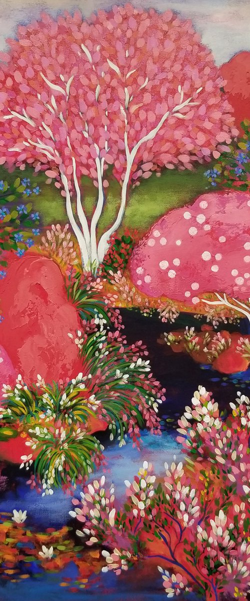 Evening Pond by Karen Rieger