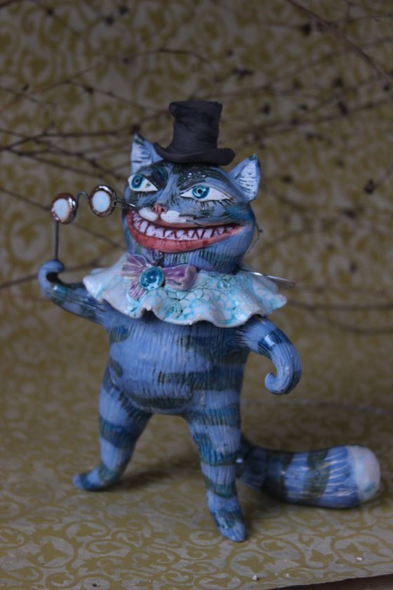 From the Alice in Wonderland. Cheshire Cat. Wall Sculpture by Elya Yalonetski