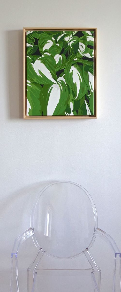 Variegated Hostas by Susan Porter