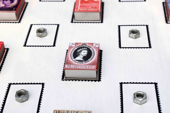 Stamps on a matchbox
