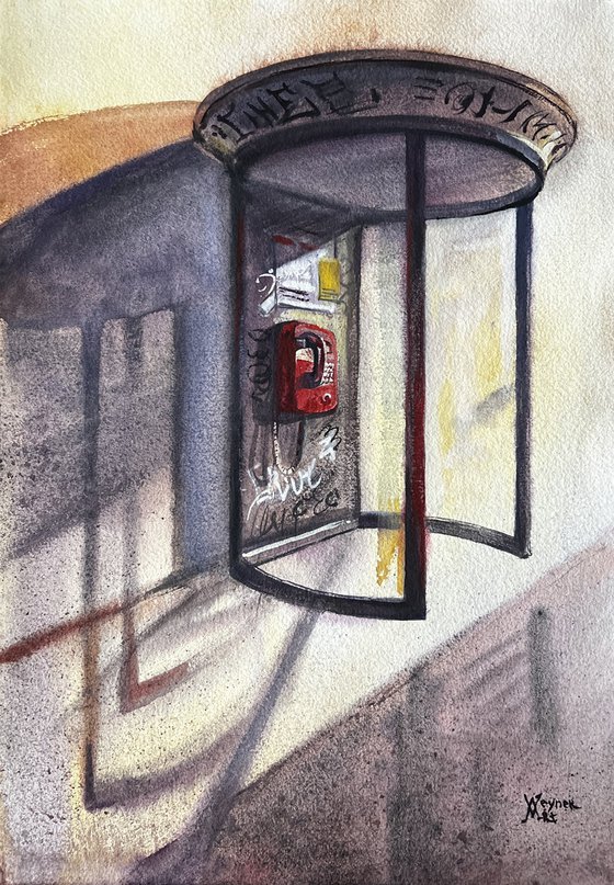 Telephone booth. Call-box
