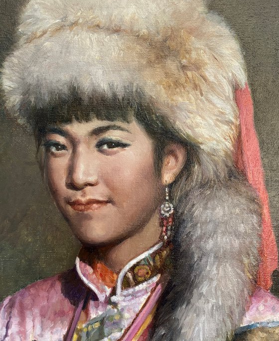 Portrait of a Tibetan bride