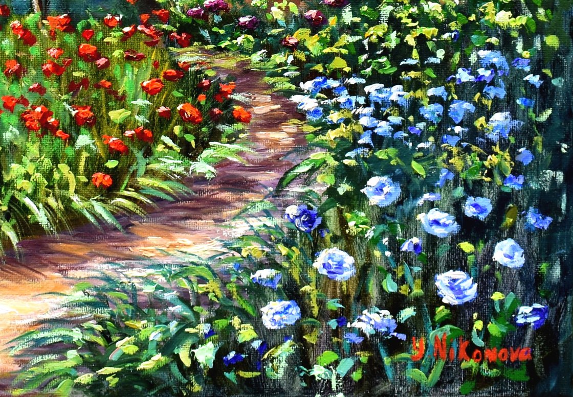 Old Garden Oil painting by Yulia Nikonova | Artfinder