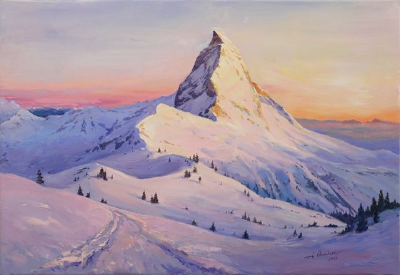 Winter day near the Matterhorn