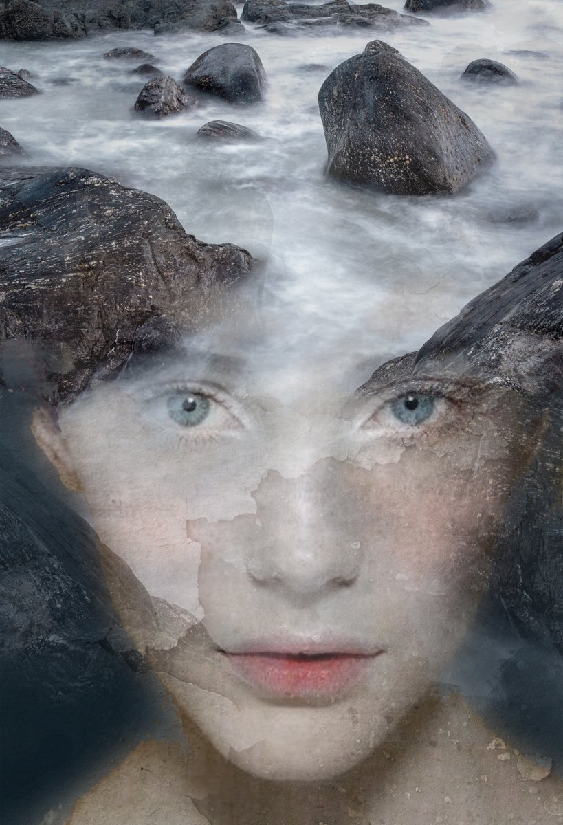 Illustrative Portrait Photograph By Srdjan Jevtic, 27 X 39", Water Rhapsody, Original Artwork