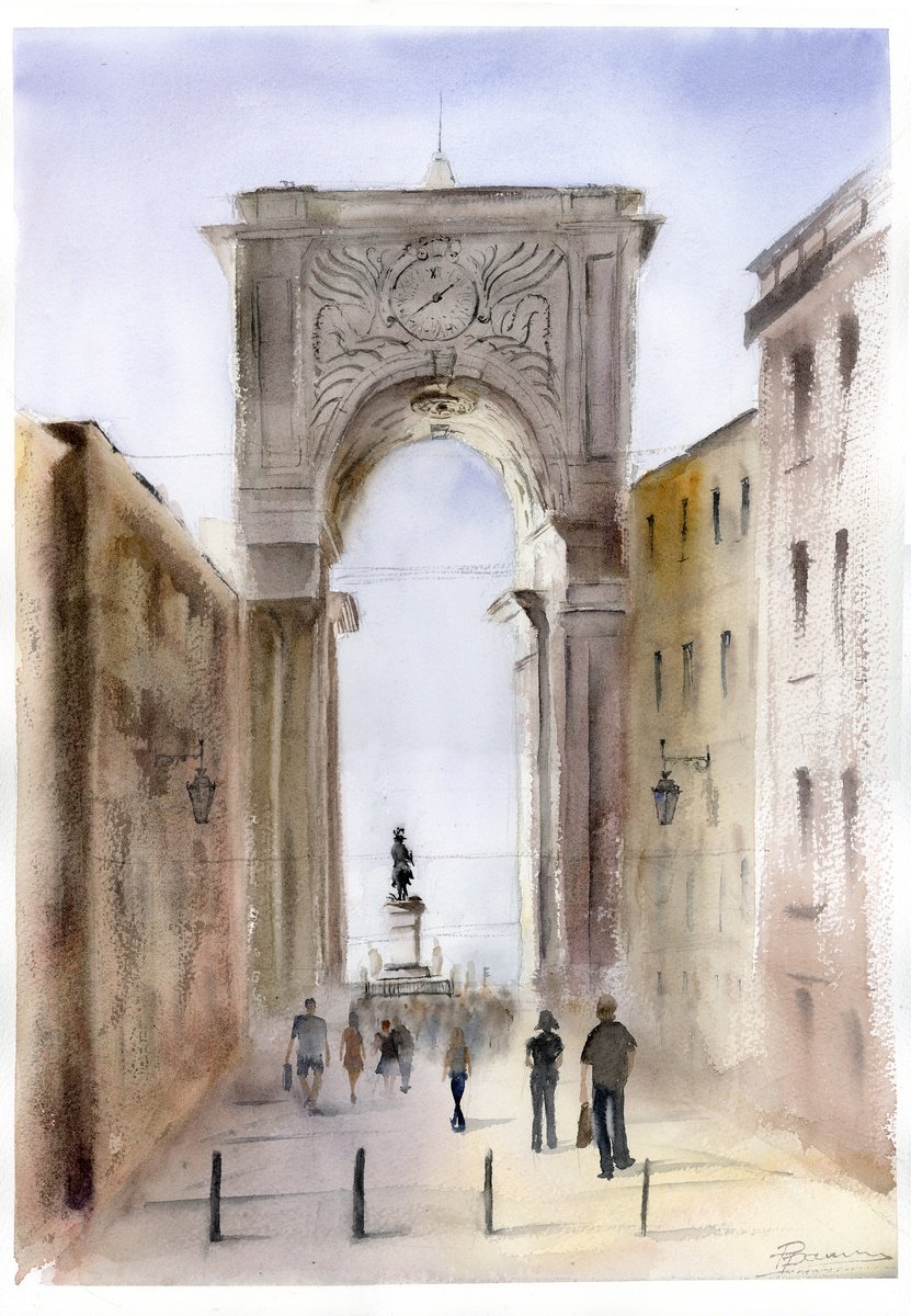 Impressionistic Watercolour , Lisbon