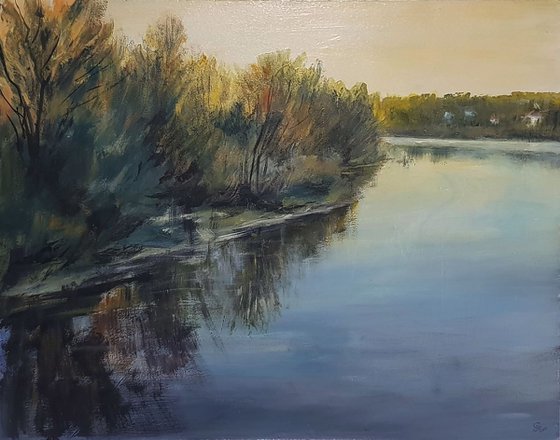 "Dusk on the river"