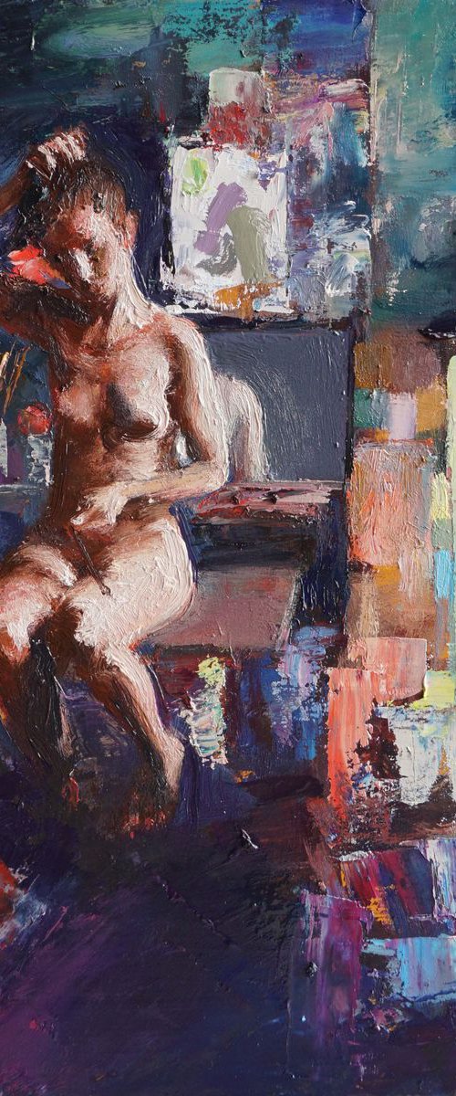 Sitting in the studio by Manuel Leonardi