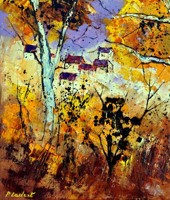Two trees in autumn