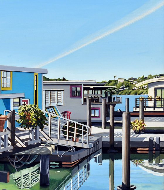 Houseboats, Bridge Between Docks