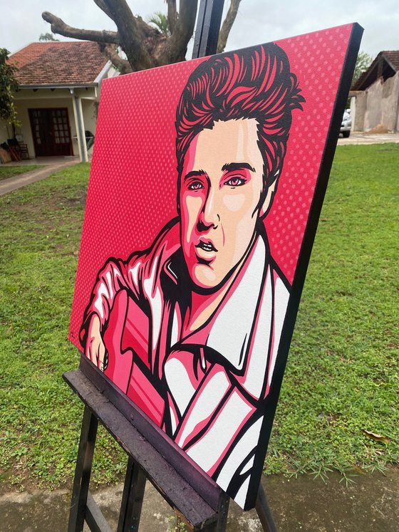 Elvis Presley On Pink