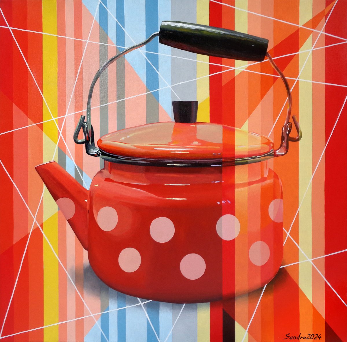 Polka Dot Teapot by Sandro Chkhaidze