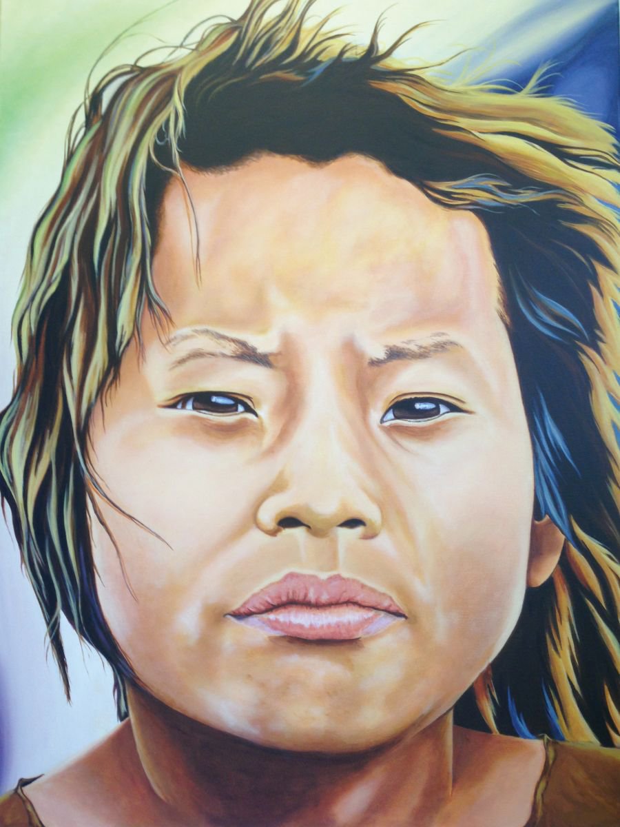 Photorealistic Painting , Child Of Entitlement By Mullo Art, 30 X 40, Artwork For Sale On Artfinder