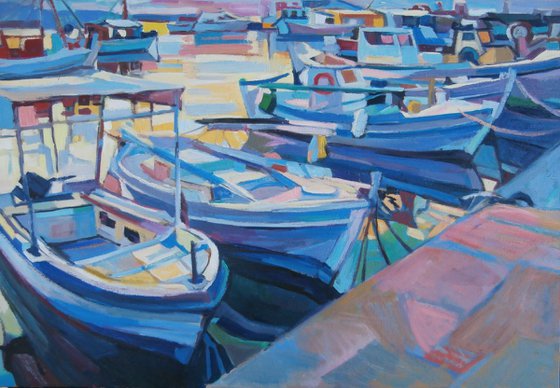 BOATS /70 x 50 cm