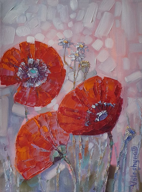 Poppies and daisies