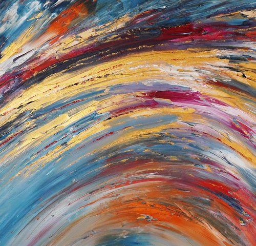 Slim: Blue Magenta Gold 5 by Peter Nottrott