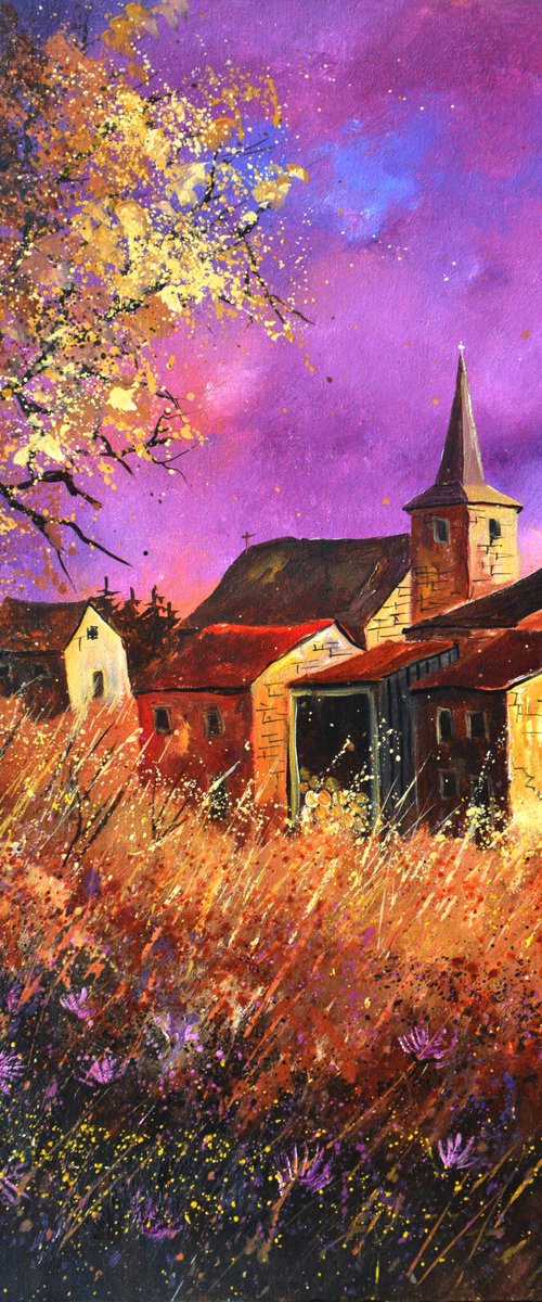Twilight on a sleeping village by Pol Henry Ledent