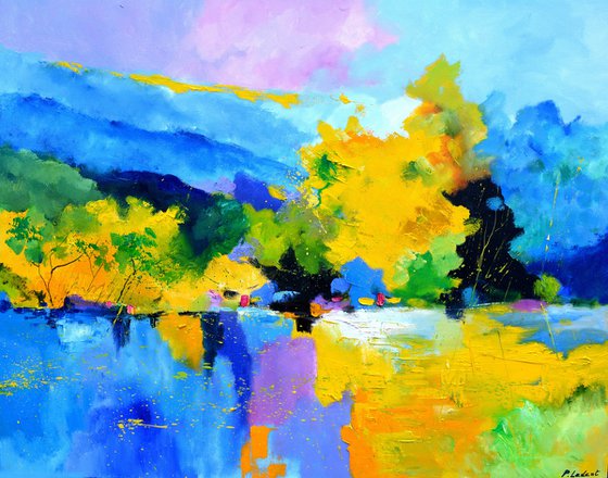 Trees are painting  the sky