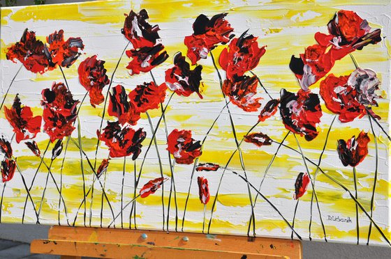 Red Poppies 2 90x50cm