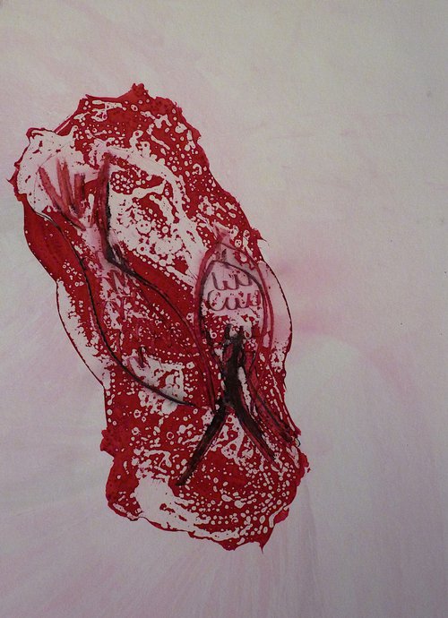 The Red Abstract 2, 21x29 cm - AF exclusive by Frederic Belaubre