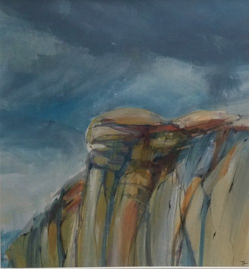 Moody outcrop, Peak District by Jean  Luce