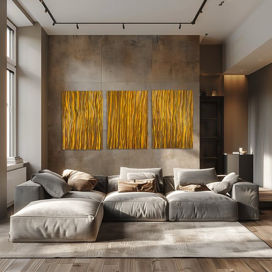 Hand-painted Yellow Gold