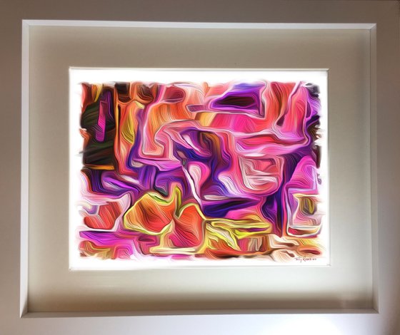 Silk painting: Abstract glass