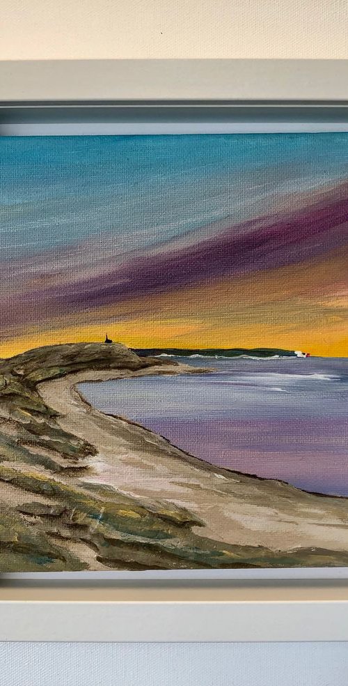 Orange Sunrise over Hengistbury Head by Marja Brown