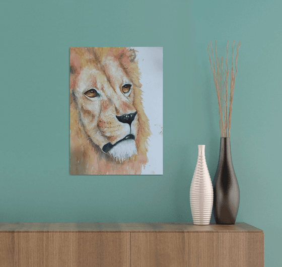 Portrait of a lion