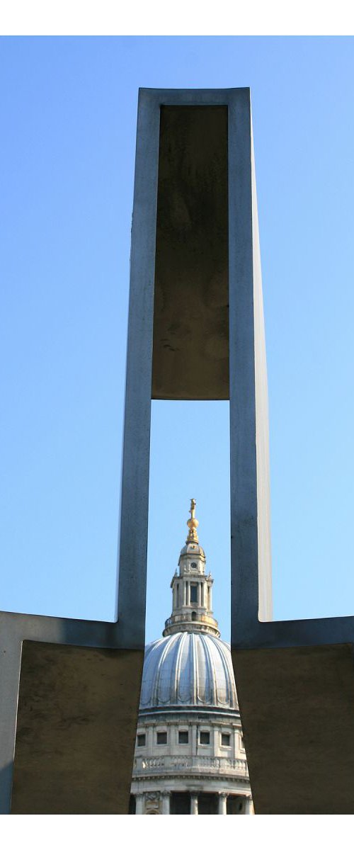 St Paul’s Cathedral inside a modern cross (300th Anniversary Photo Competition one of the winning images)  (LIMITED EDITION of 20) 12" X 8" by Laura Fitzpatrick