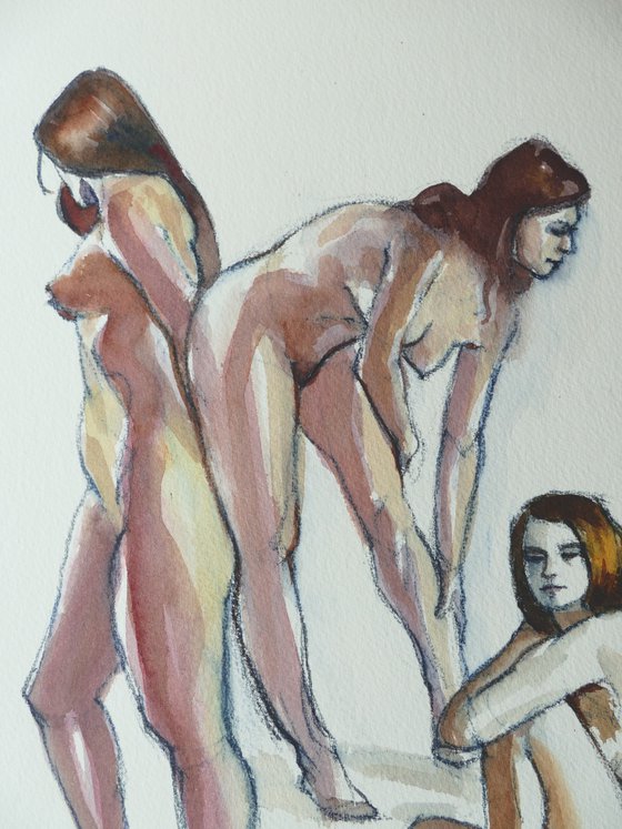 Female nude various poses