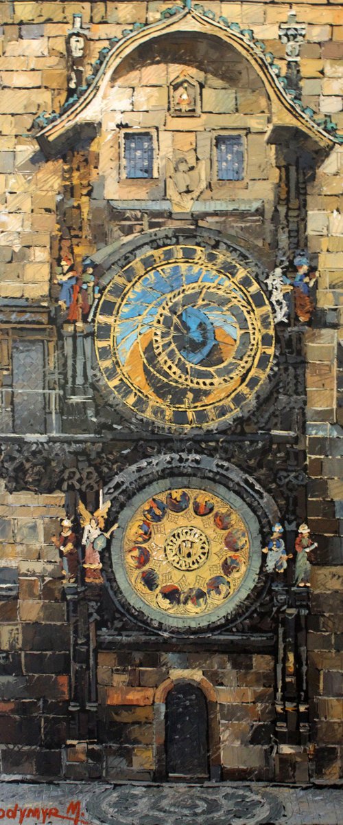 Old clock of the city of Prague. by Volodymyr Melnychuk