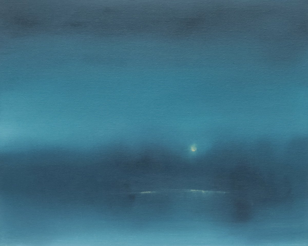 Lakeside Nocturne By Howard Sills, 12 X 9, Artwork For Sale On Artfinder